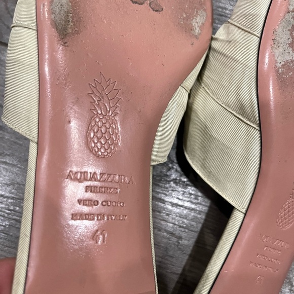 [41/10] AQUAZZURA Mondaine Knotted Flat Mules - Picture 7 of 9